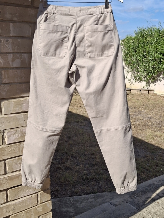 DU/ER Live Lite High Rise Joggers  Beige Zip-Button Ankle Pocket   Women Size 26 - Picture 7 of 16